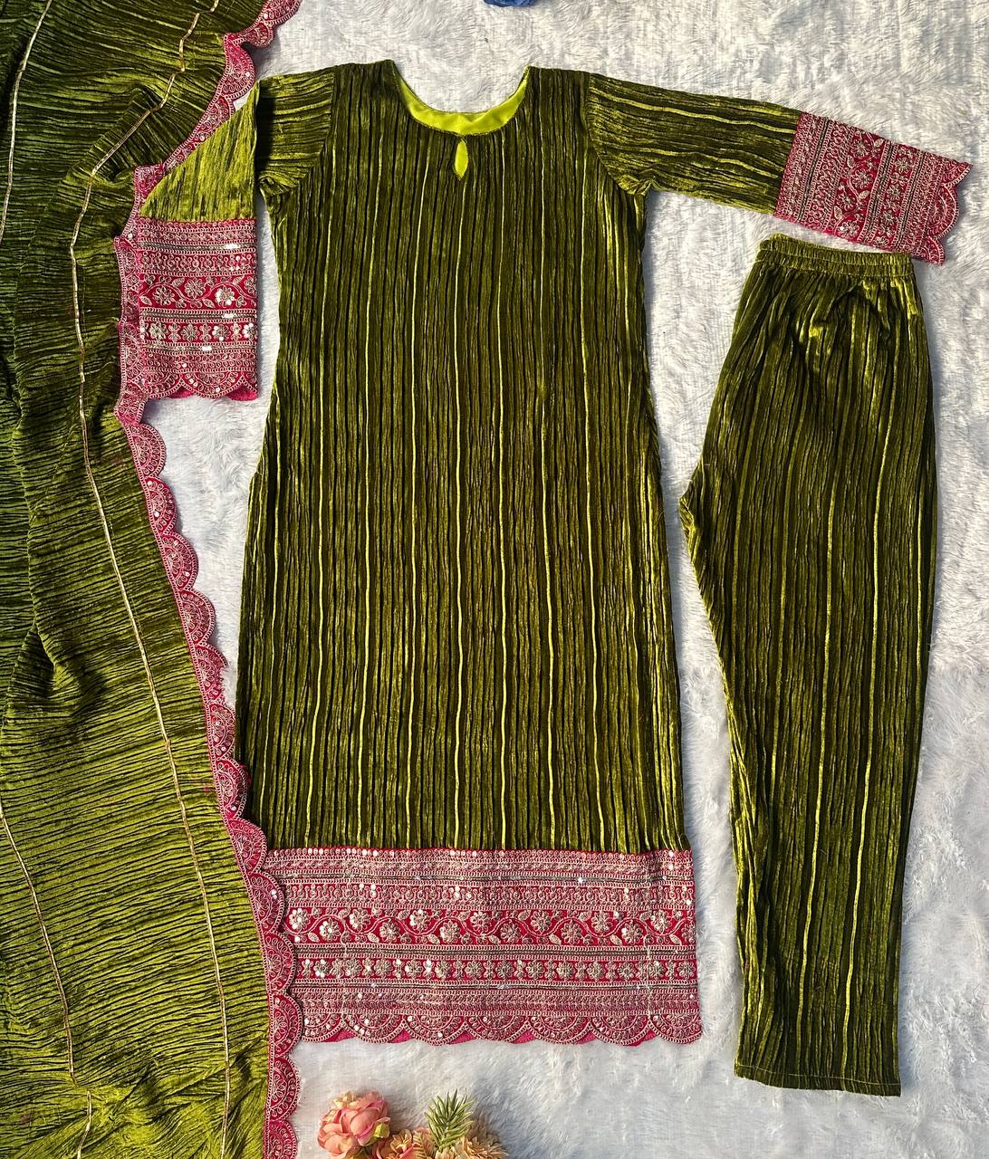 Editorial Jewel-Tone Plush Silk Ensemble